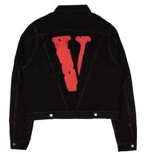 VLONE dark wash jean jacket size L